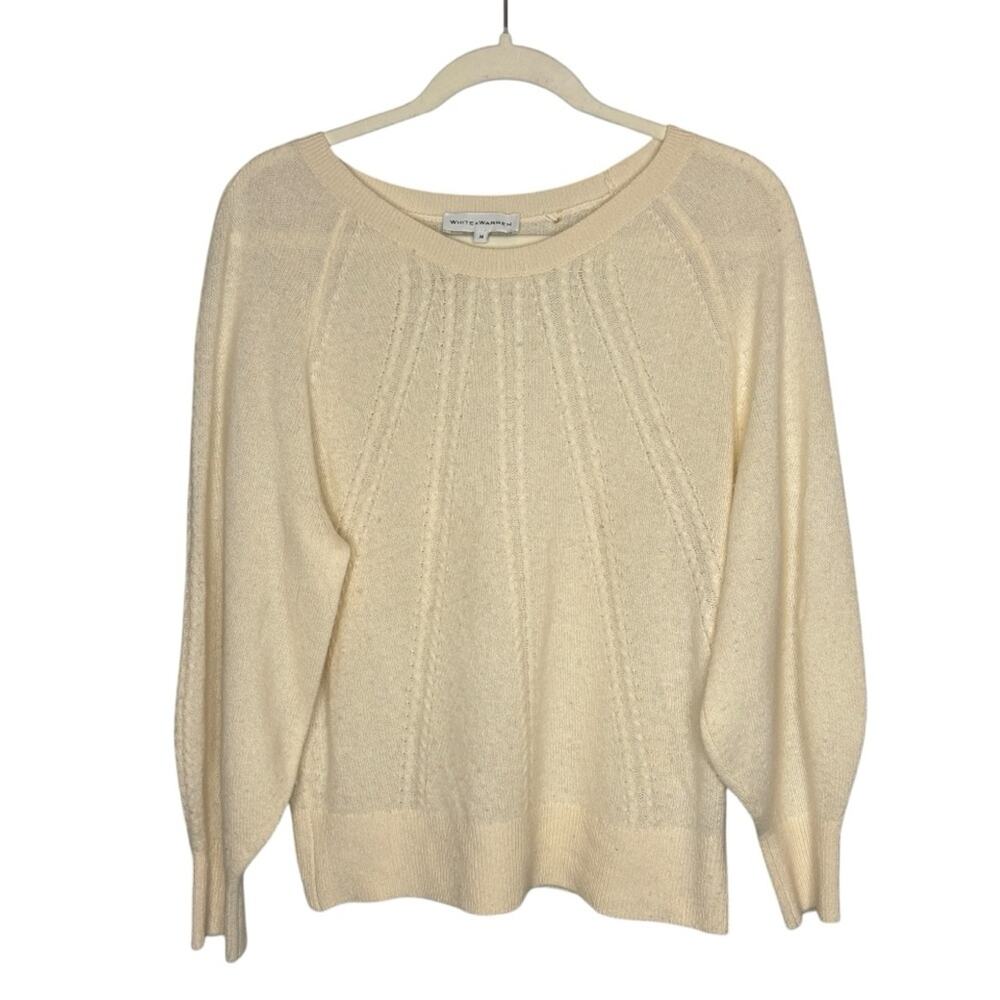 White + Warren Cashmere Crewneck Sweater - Ivory